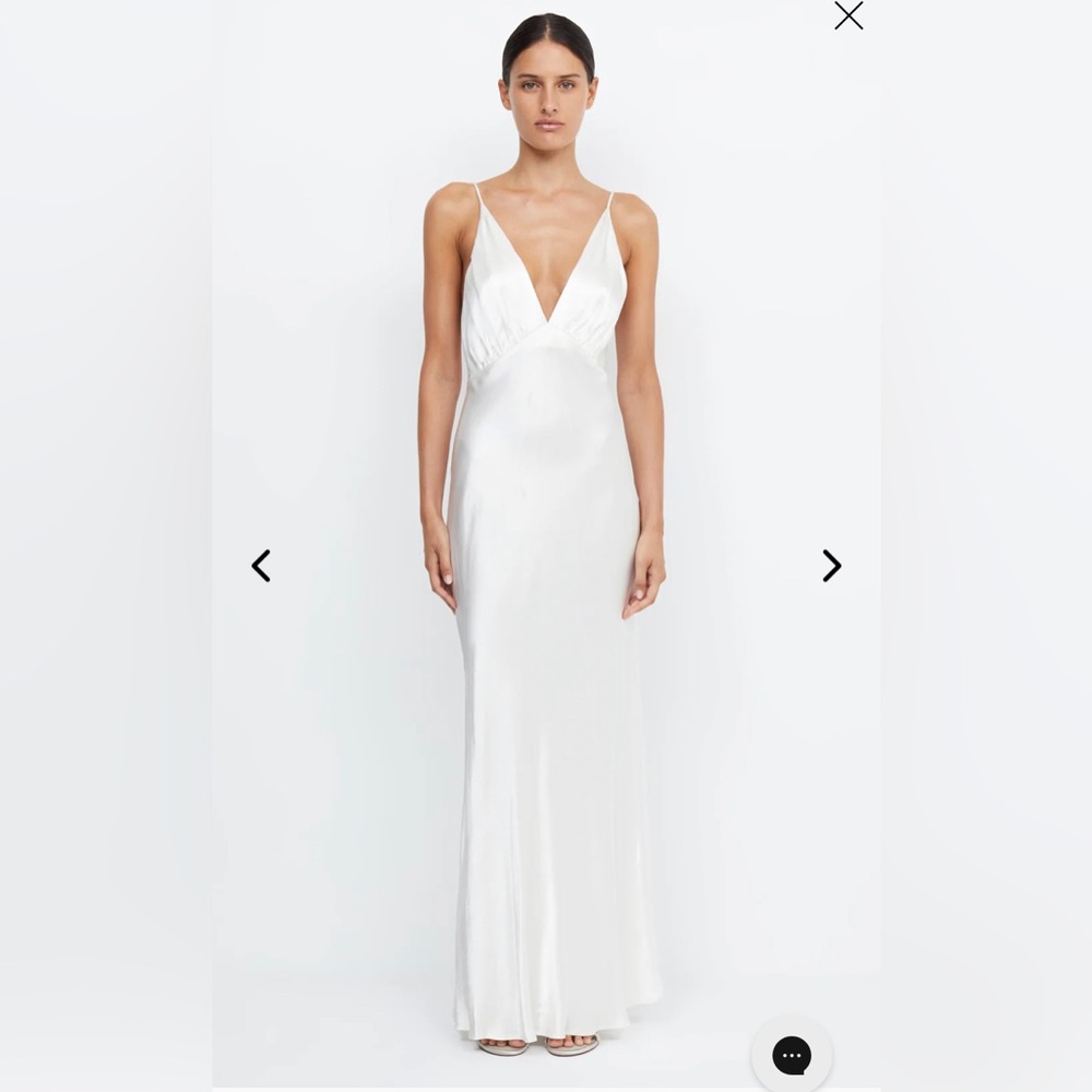 Bec + Bridge MOON DANCE V MAXI DRESS in ivory
